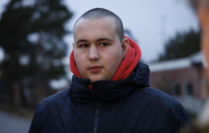 19-årige Jegors blev vidne til dramaet tirsdag aften. Til daglig er han international gymnasielev på Grenaa Gymnasium. Foto: Anders Brohus
