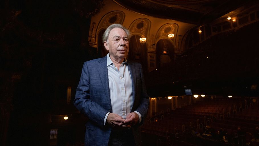 Andrew Lloyd Webber skulle have været til premiere på musicallen 'Bad Cinderella' på Broadway, men er nu i stedet ved sin søns side i England. Foto: Caitlin Ochs/Ritzau Scanpix
