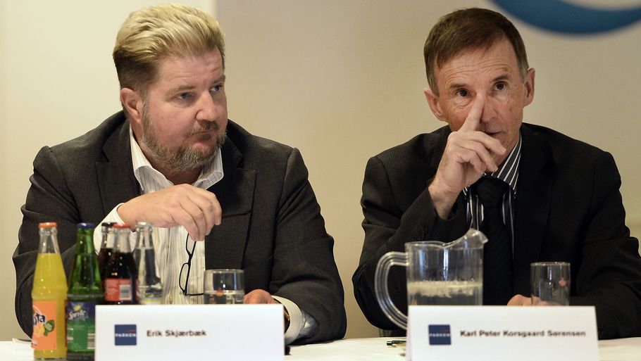 Erik Skjærbæk (tv.) og Karl Peter Korsgaard Sørensen ejer tilsammen over 50 procent af aktierne i Parken. Foto: Lars Poulsen