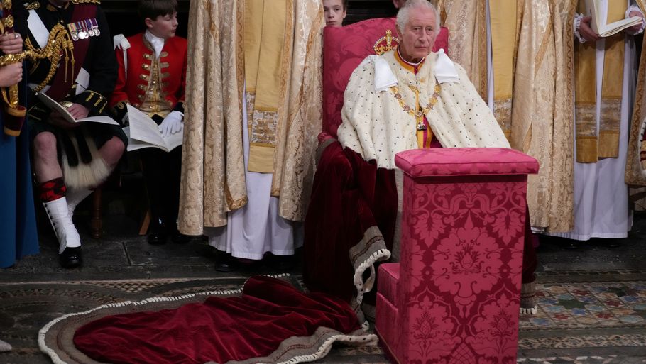 Kong Charles er netop blevet kronet til konge af Storbritannien ved en ceremoni i London. Foto: Victoria Jones/Scanpix