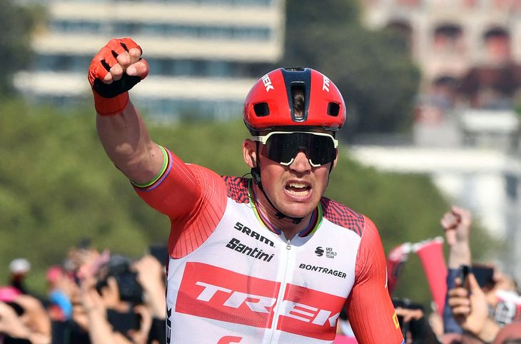 Mads Pedersen sejrede på 6. etape af Giro d'Italia, da danskeren var stærkest i en massespurt. Foto: Jennifer Lorenzini/Ritzau Scanpix